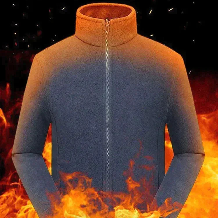 🔥Dubbellaagse fleece capuchonjas voor heren