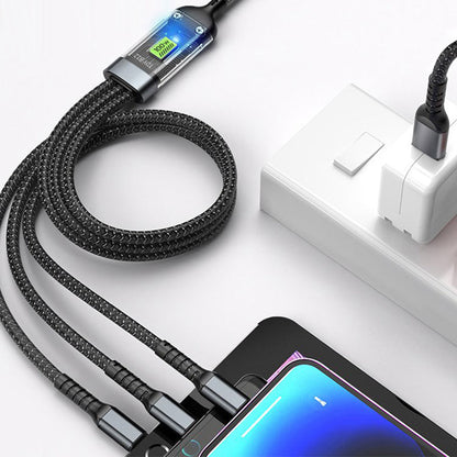 ⚡Transparante, lichtgevende 3-in-1 supersnelle oplaadkabel