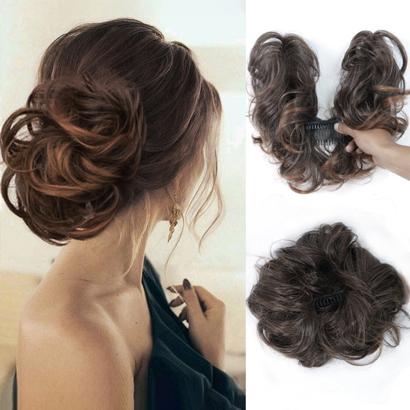 🔥50% OFF🔥Messy Side Comb Clip In Bun Hair Accessory