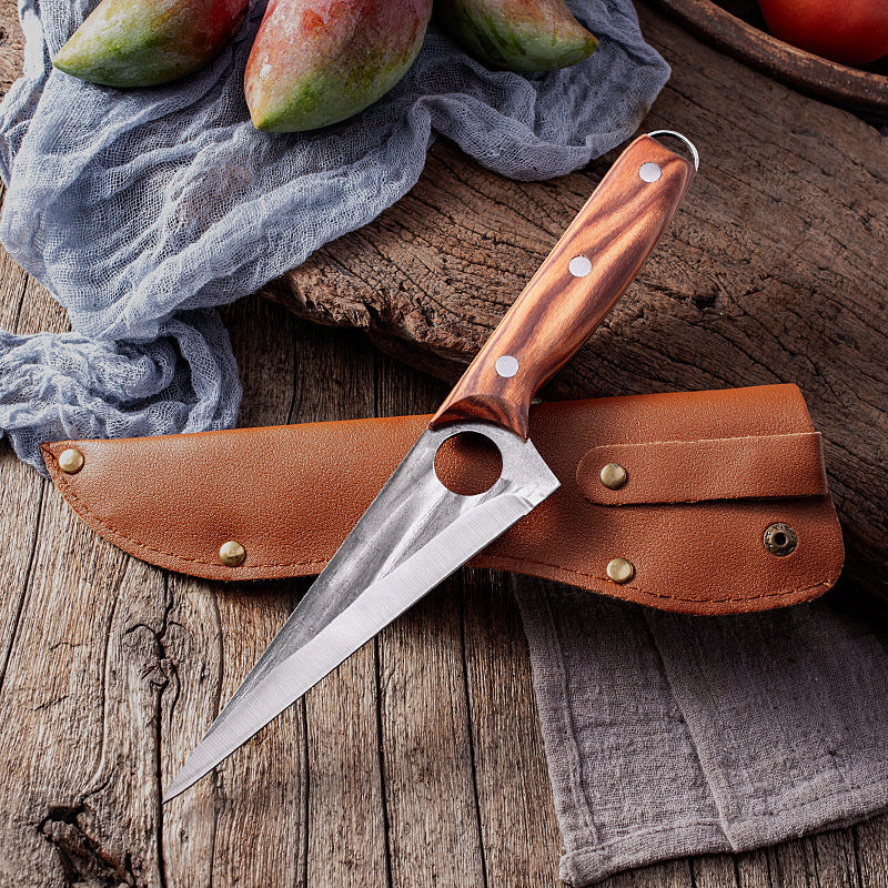 Stainless Steel Meat Cleaver with Ring Design