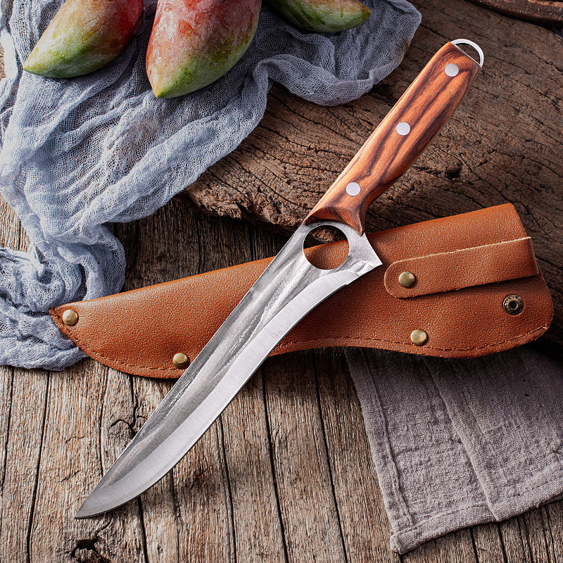 Stainless Steel Meat Cleaver with Ring Design