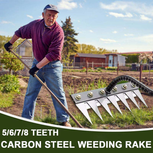 🌿 Koolstofstalen Onkruidhark – Kies uit 5, 6, 7 of 8 tanden voor élke grondsoort! Duurzaam, roestvrij & ideaal voor de Nederlandse tuin. 💪🧤✨