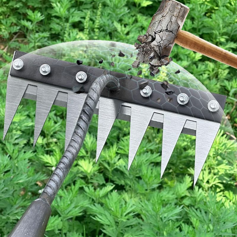 🌿 Koolstofstalen Onkruidhark – Kies uit 5, 6, 7 of 8 tanden voor élke grondsoort! Duurzaam, roestvrij & ideaal voor de Nederlandse tuin. 💪🧤✨