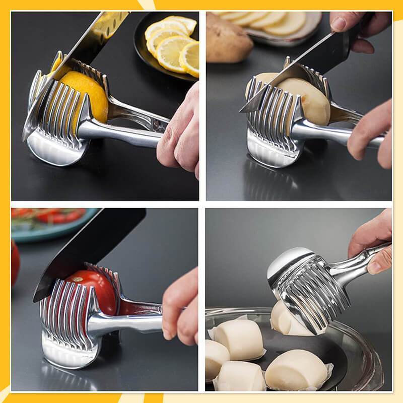 📢📢 50% KORTING !! ⏰ 1+1 GRATIS🍋 Creatieve Keukensnijder – Handzame snijhulp van voedselveilig aluminiumlegering, voor snel en eenvoudig snijden van citroen, tomaat, ui en zachte groenten & fruit.