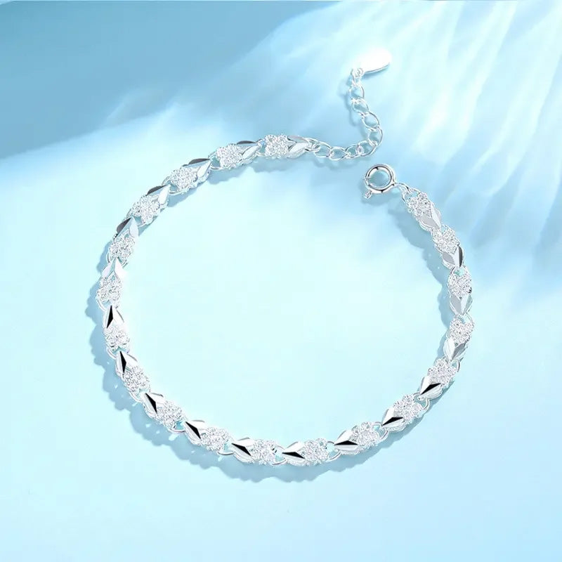 ✨Elegante sprankelende geluksklaverarmband🍀