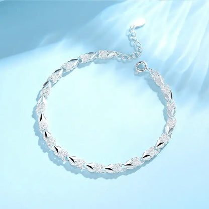 ✨Elegante sprankelende geluksklaverarmband🍀