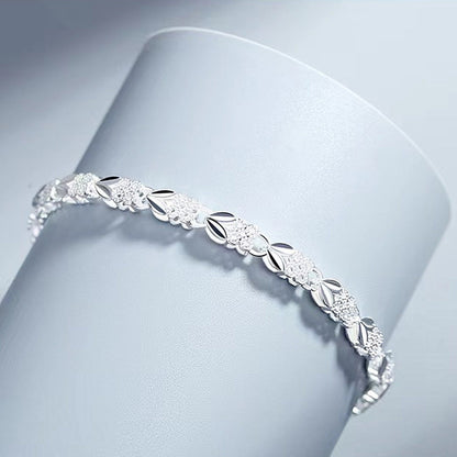 ✨Elegante sprankelende geluksklaverarmband🍀