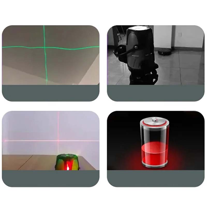 📢📢 50% KORTING!!📐 90° Elektronische Laserwaterpas | Rood/Groen Licht | Zelfnivellerend | Parallelle Lijnen | Draagbaar voor de Bouw