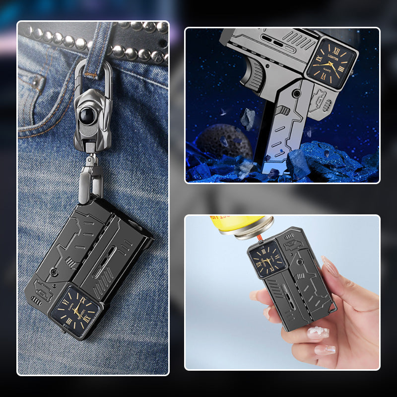 🔥HOT SALE🔥Folding Blue Flame Trigger Lighter Keychain