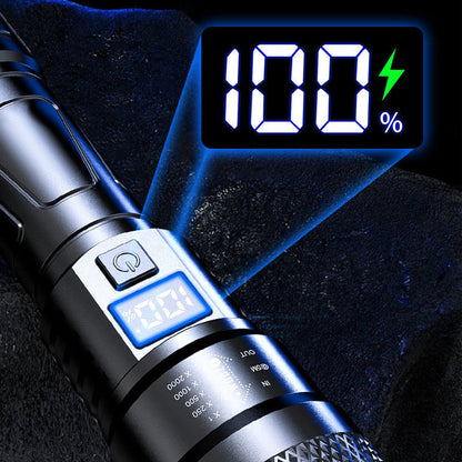 LED Strong Light Retractable Flashlight