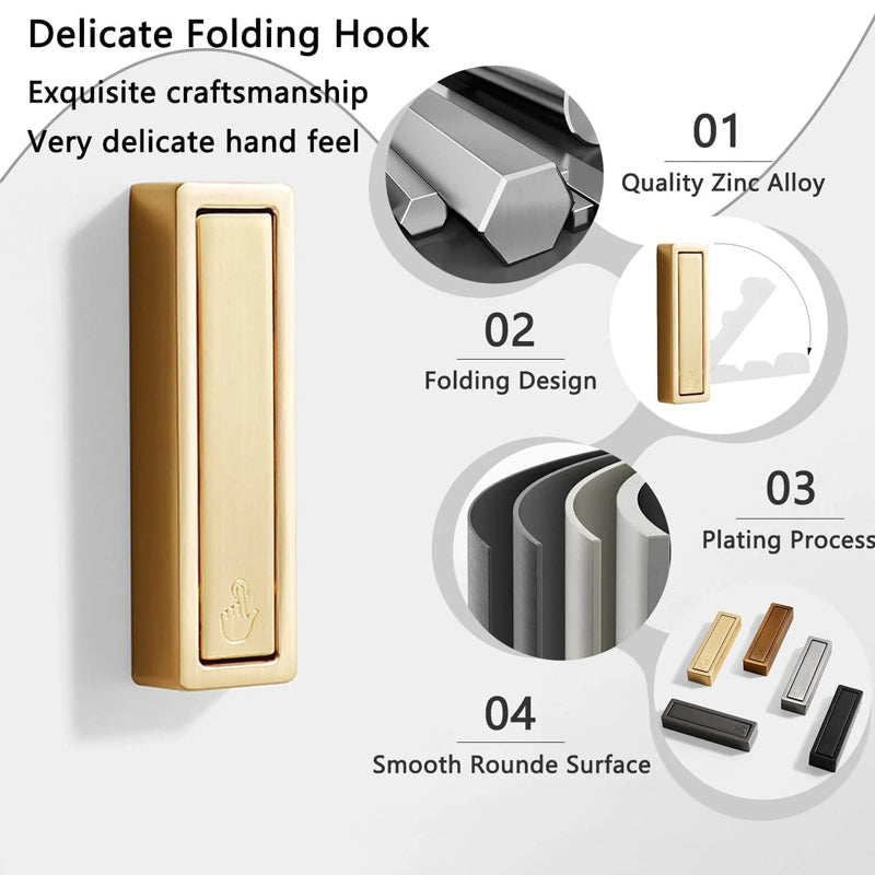 Multifunctional Wall Mount Foldable Hook