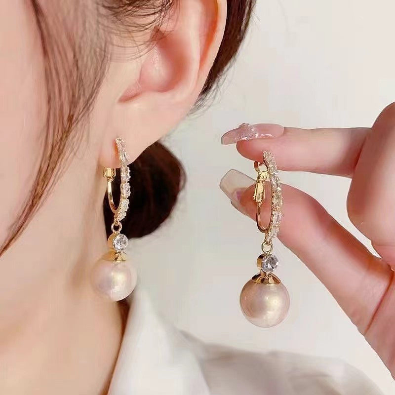 Elegant Lightweight Faux Pearl Drop Earrings