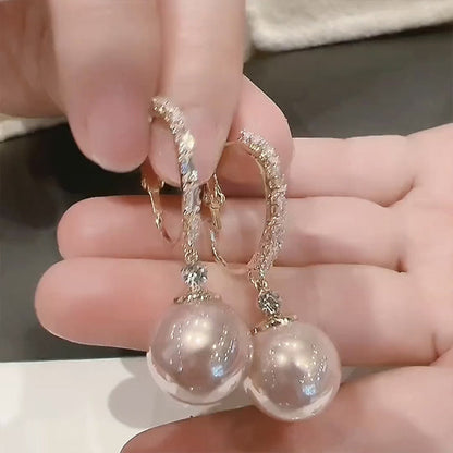 Elegant Lightweight Faux Pearl Drop Earrings