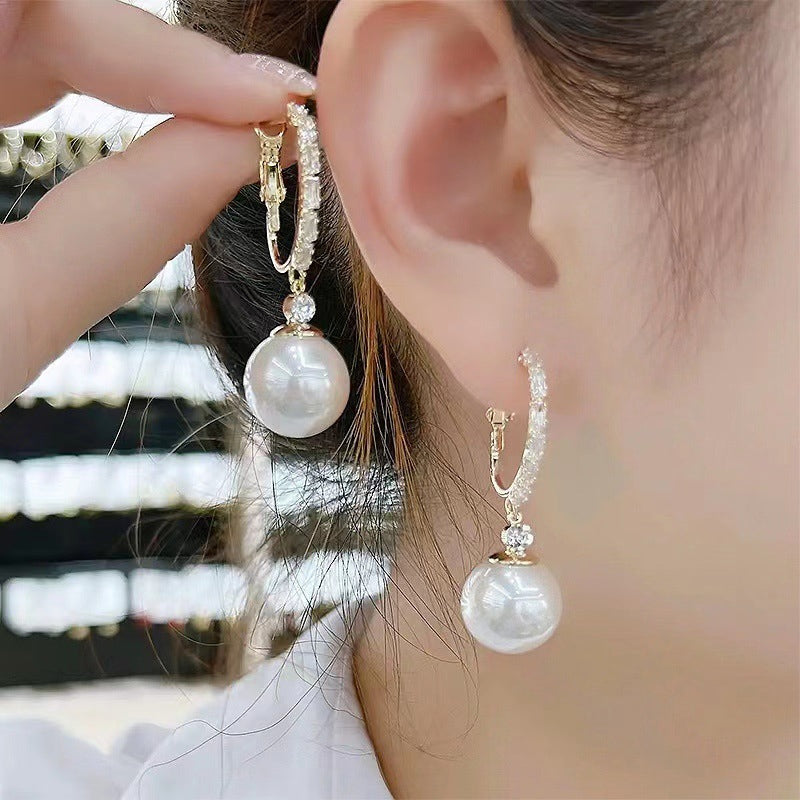 Elegant Lightweight Faux Pearl Drop Earrings