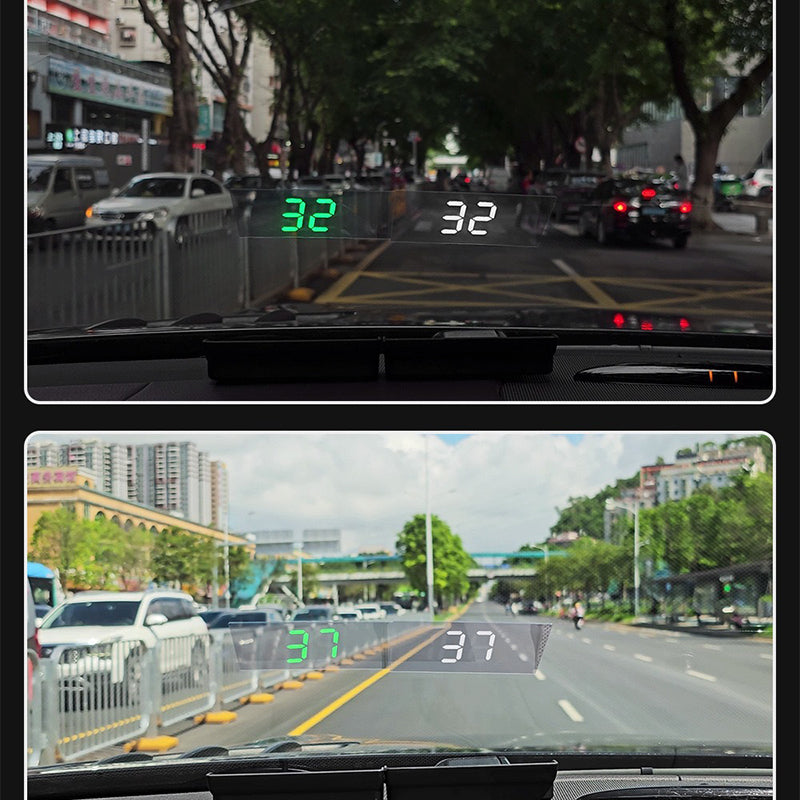 📡 Head-up display – realtime snelheid, extra groot scherm! 🚗✨