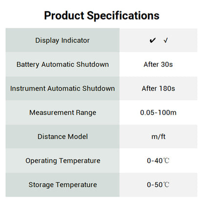 Mini handheld laserafstandsmeter set