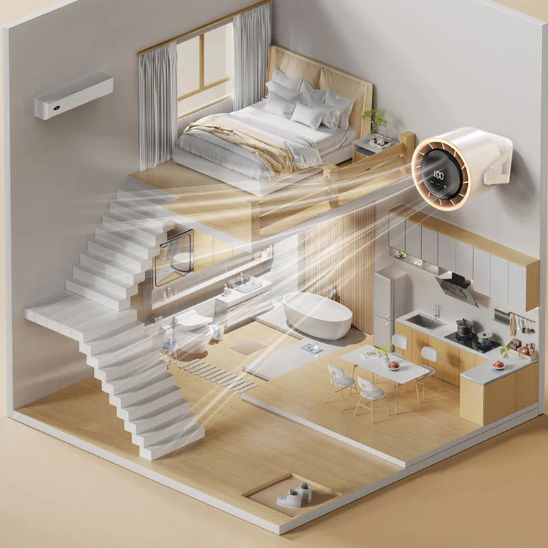 Draagbare Oplaadbare Bureauventilator