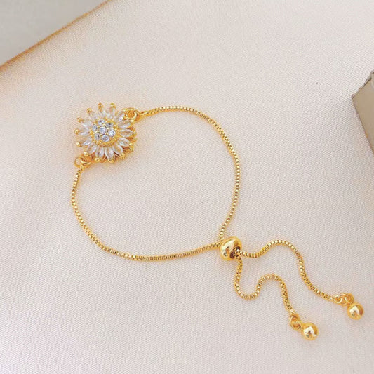 Fijne en Modieuze Zonnebloem Armband