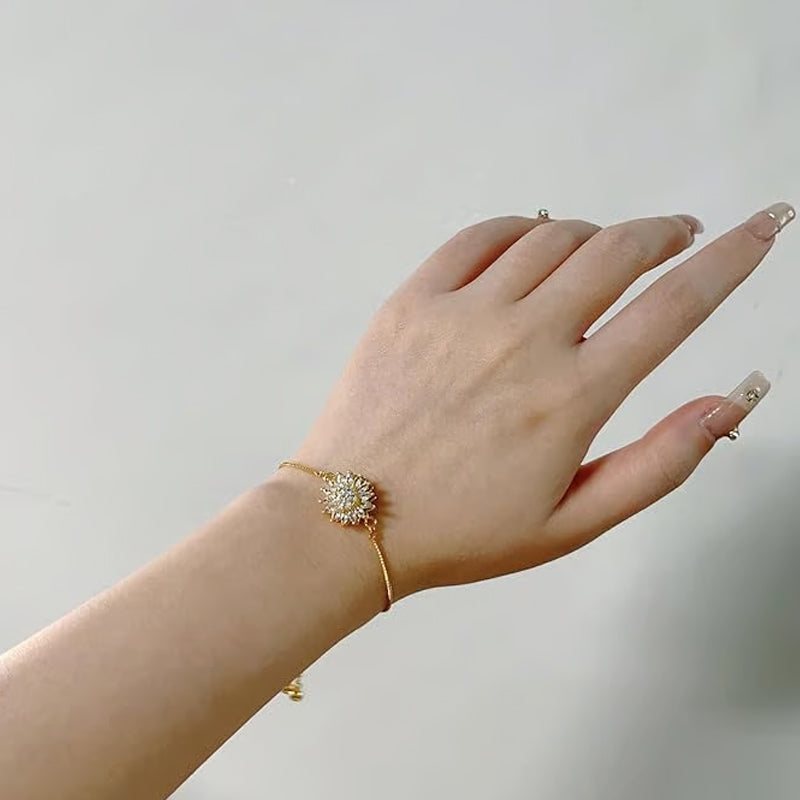 Fijne en Modieuze Zonnebloem Armband