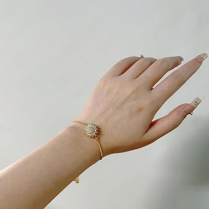 Fijne en Modieuze Zonnebloem Armband