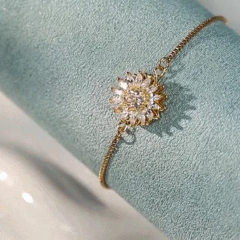 Fijne en Modieuze Zonnebloem Armband