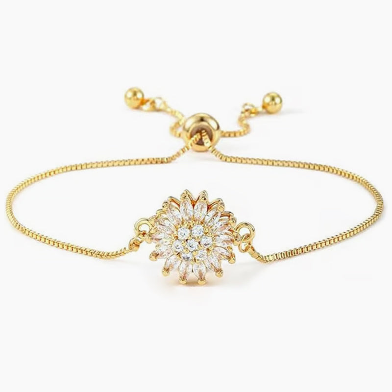 Fijne en Modieuze Zonnebloem Armband
