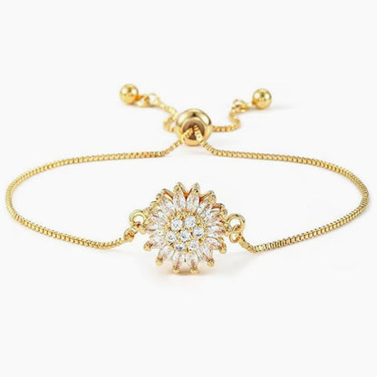 Fijne en Modieuze Zonnebloem Armband