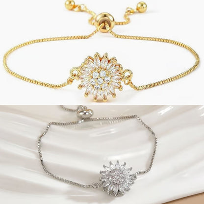 Fijne en Modieuze Zonnebloem Armband