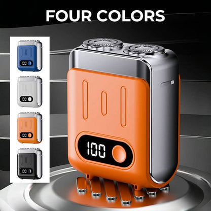 🪒 Draagbaar mini roterend elektrisch scheerapparaat voor mannen — Snel scheren in de palm van je hand, een maand lang glad scheren op één enkele lading! ⚡