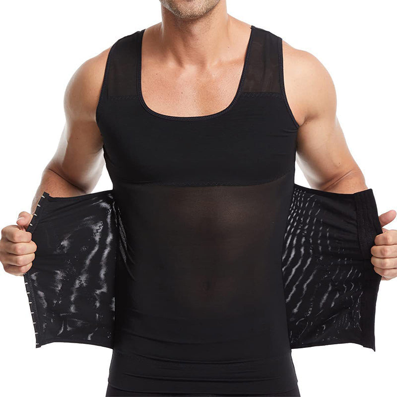 💪 Afslankend vest van mesh voor heren | Ademend • Zweetafvoerend • Comfortabel