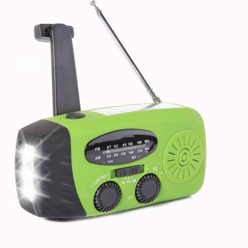 📻Multifunctionele draagbare noodradio op zonne-energie – powerbank, handzwengel en weerswaarschuwingen voor buitenactiviteiten en crisisvoorbereiding