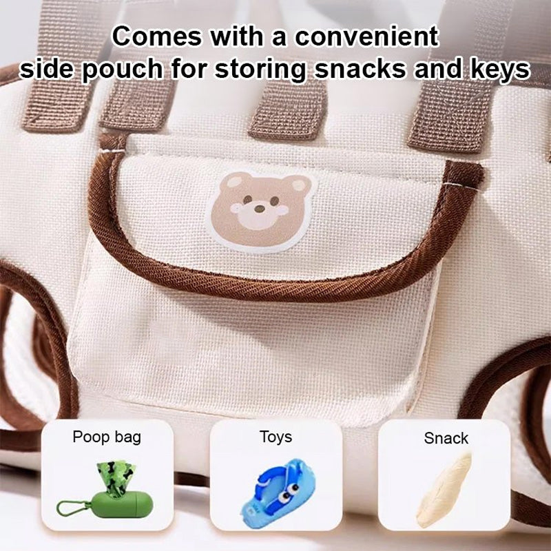 ✨ Alsof je je huisdier een comfortabele knuffel geeft! Deze ademende drager met gewatteerde band zit stevig, laat je handen vrij en gaat overal mee. 50% KORTING!