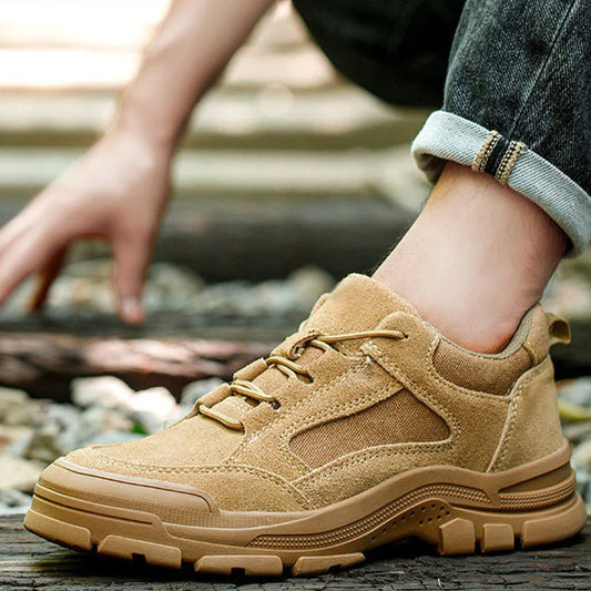 ☀️🔥Mannen Lichtgewicht Ademend Stalen Teen Wandelschoenen