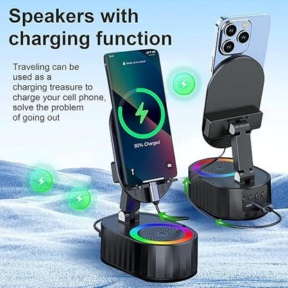 🎁Hot Sale 49% KORTING⏳2025 Opgewaardeerde mobiele telefoonstandaard met inductiespreker/voedingsbank/sfeerlicht