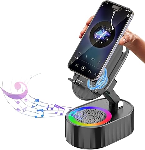 🎁Hot Sale 49% KORTING⏳2025 Opgewaardeerde mobiele telefoonstandaard met inductiespreker/voedingsbank/sfeerlicht