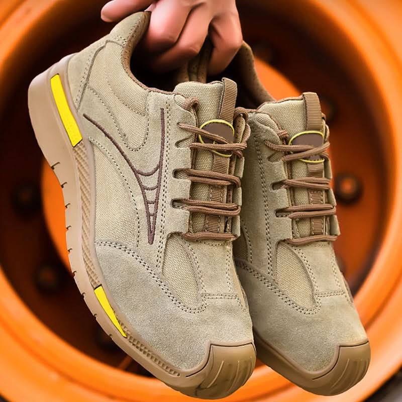 ☀️🔥Mannen Lichtgewicht Ademend Stalen Teen Wandelschoenen