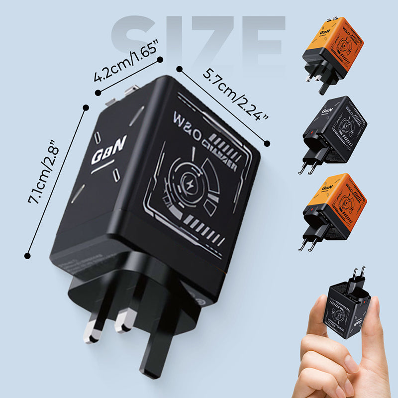 Retractable Wall Charger with Dual Cables