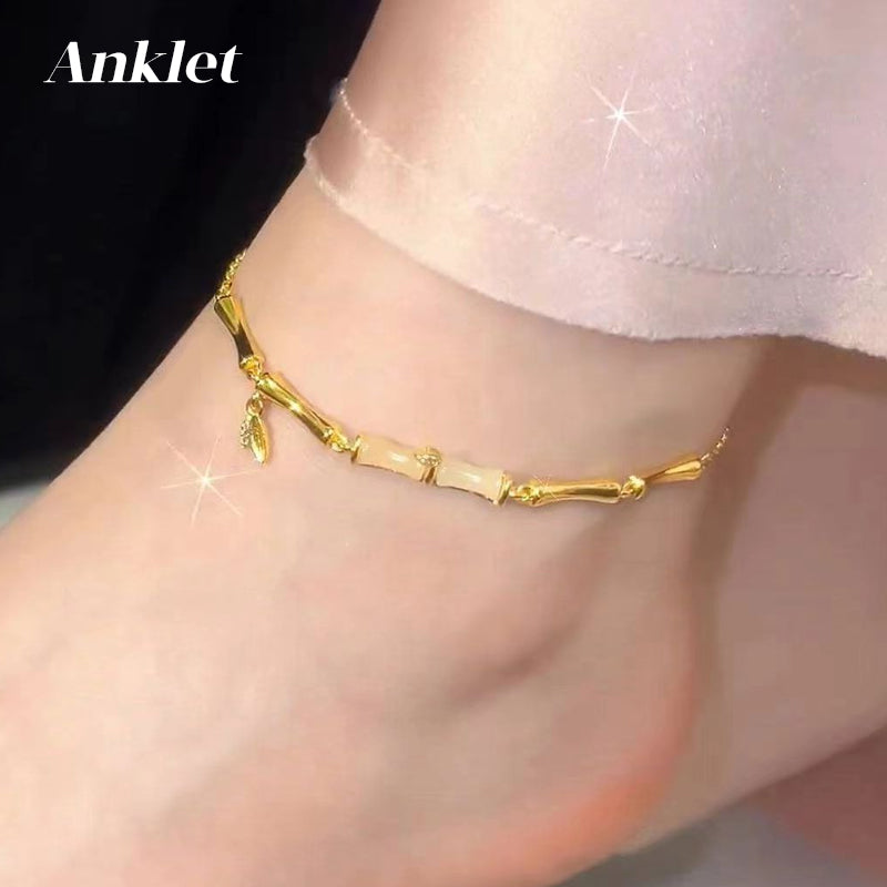 📿Damesarmband van Bamboe met Ketting✨