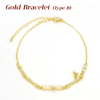 📿Damesarmband van Bamboe met Ketting✨