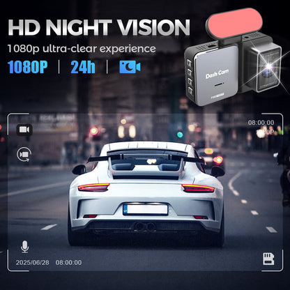 HD-dashcam met voor- en achterlens