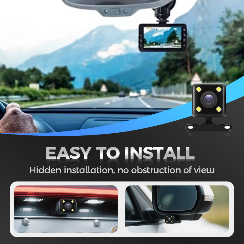 HD-dashcam met voor- en achterlens