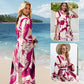 🌸💃 Dames bloemenjurk Maxi met v-flame halslijn💫