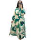 🌸💃 Dames bloemenjurk Maxi met v-flame halslijn💫