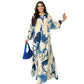 🌸💃 Dames bloemenjurk Maxi met v-flame halslijn💫