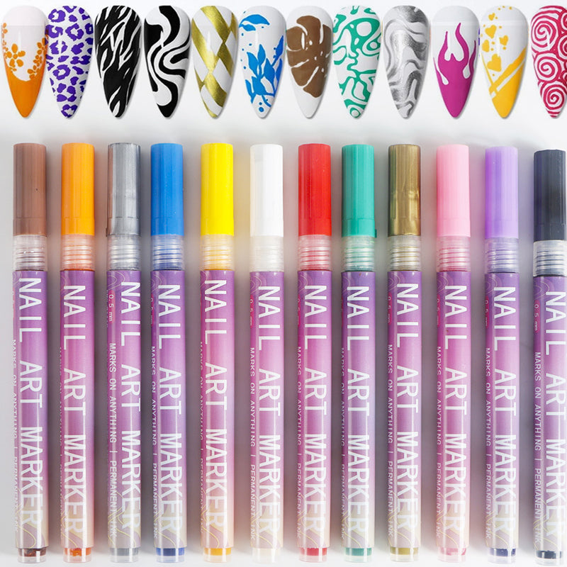 🎁hot verkoop 50% korting op⏳12 kleuren nail art pennen set