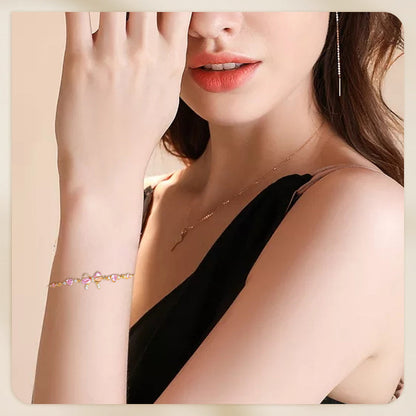 Vrouwelijke Fijne Armband met Roze Strik