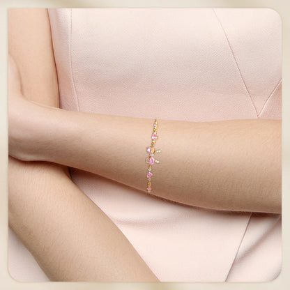 Vrouwelijke Fijne Armband met Roze Strik