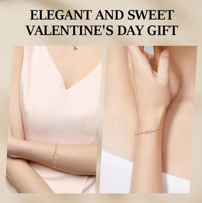 Vrouwelijke Fijne Armband met Roze Strik