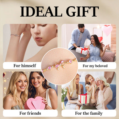 Vrouwelijke Fijne Armband met Roze Strik