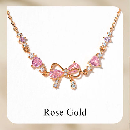 Vrouwelijke Fijne Armband met Roze Strik